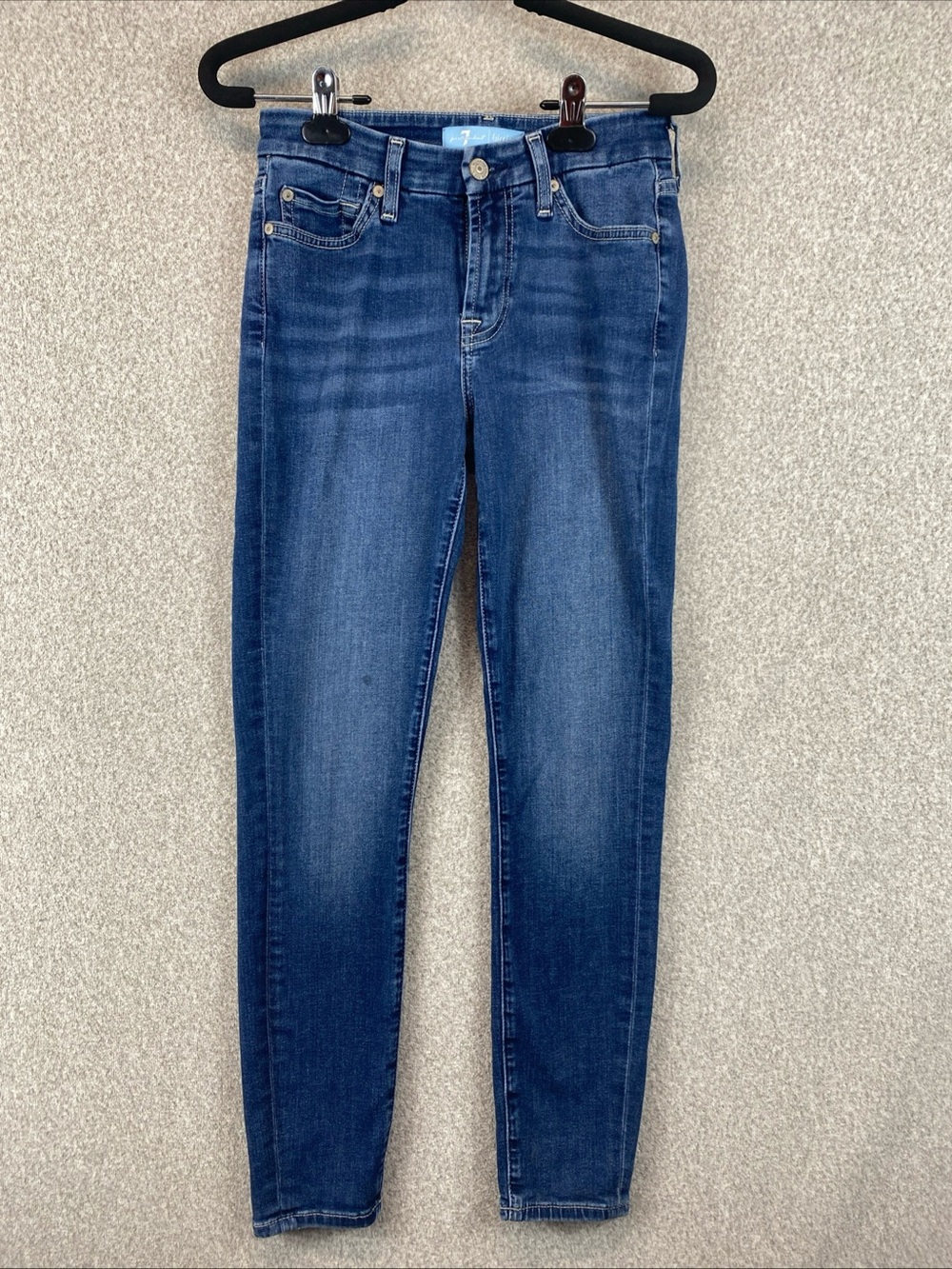 7 For All Mankind Blair The Ankle Skinny Jeans Womans Size 26 Stretchy Basics